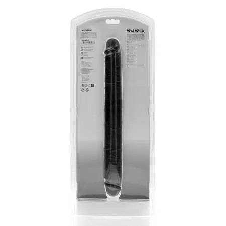 RealRock Slim Dvostrani 14'' Intimni Uređaj Crni Fleksibilan 35.6cm