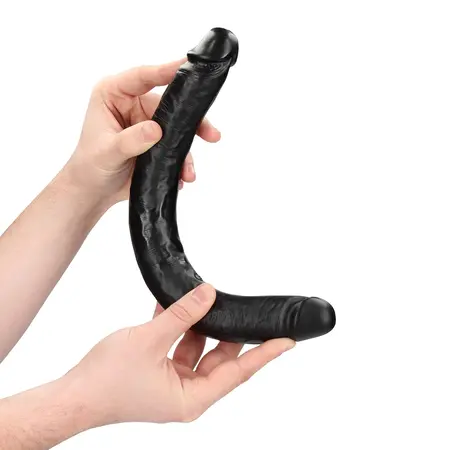 RealRock Slim Dvostrani 14'' Intimni Uređaj Crni Fleksibilan 35.6cm