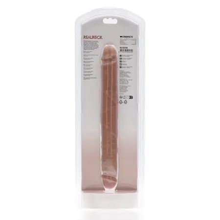 RealRock Slim Dvostrani Intimni Model 30.5 cm - Prirodno Smeđa