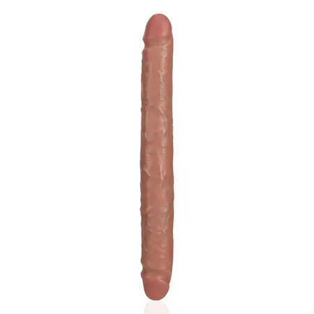 RealRock Slim Dvostrani Intimni Model 30.5 cm - Prirodno Smeđa