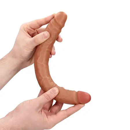RealRock Slim Dvostrani Intimni Model 30.5 cm - Prirodno Smeđa
