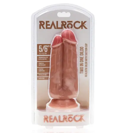 RealRock Intimni Dvostrani Model 5/6 - 12.7/15.2 cm - Prirodna Nijansa