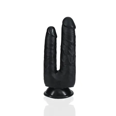 RealRock Double Trouble 5/6 Crni - Dvostrani Silikonski Model 12.7/15.2 cm