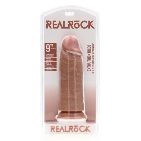 RealRock Ekstra Debeo Ravni Model 23cm Smeđa - Anatomski Dizajn