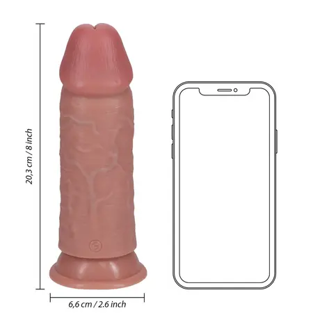 RealRock Model 8 Ekstra Debeo Ravni Intimni Uređaj 20.3 cm Boje Kože