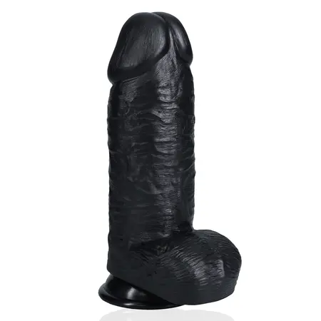 RealRock Ekstra Debeo Intimni Uređaj 25.4 cm Crni sa Usisnom Bazom