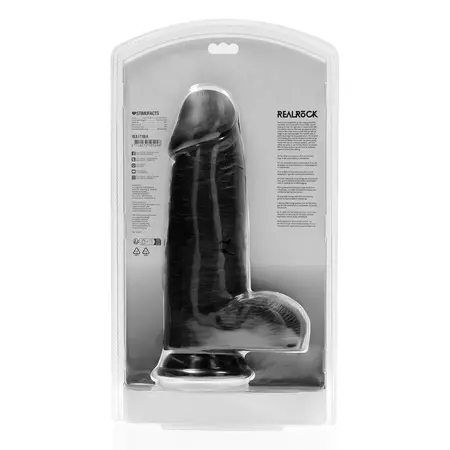 RealRock Ekstra Debeo Intimni Uređaj 25.4 cm Crni sa Usisnom Bazom