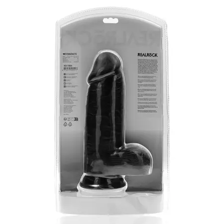 RealRock Ekstra Debeo 23 cm Anatomski Model sa Usisnom Čašom - Crna