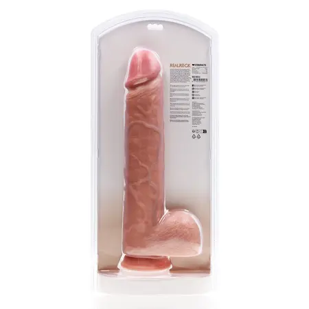 RealRock XL Ravni Model sa Bazom 38 cm - Boja Kože, Čvrst Materijal
