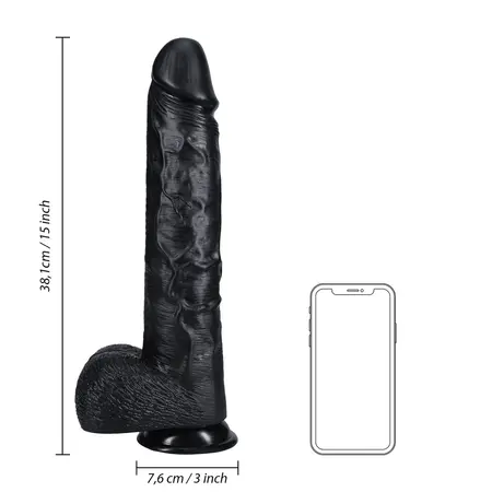 RealRock XL Intimate Model with Suction Base 38 cm Black