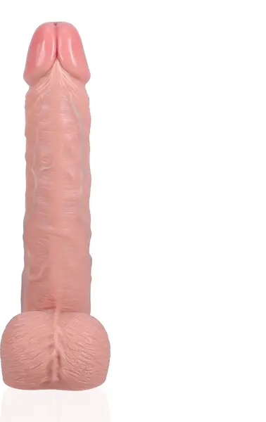 RealRock 33 cm Ekstra Veliki Anatomski Model sa Usisnom Bazom - Boja Kože