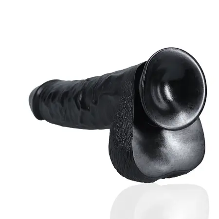 RealRock Black 33cm Anatomical Model with Base and Detailed Structure