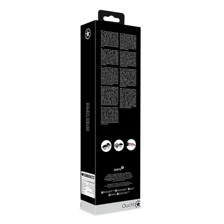 Ouch! Hearts Paddle & Metal Plug Set Black - Dizajn sa lancima