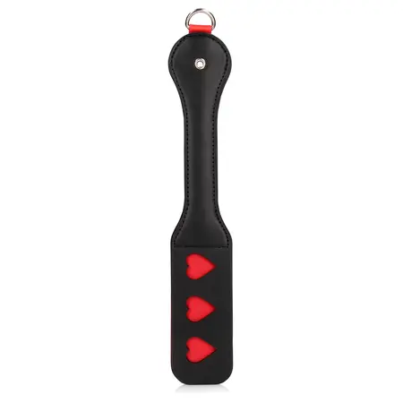 Ouch! Hearts Paddle & Metal Plug Set Black - Dizajn sa lancima