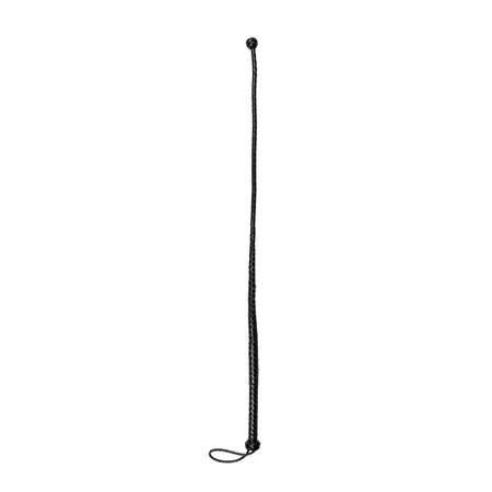 EasyToys PU Leather Whip Black 122cm sa detaljem čvora na ručki