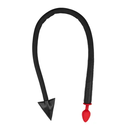 Sinner Gear Silicone intimni čep sa đavoljim repom Crna 38 cm