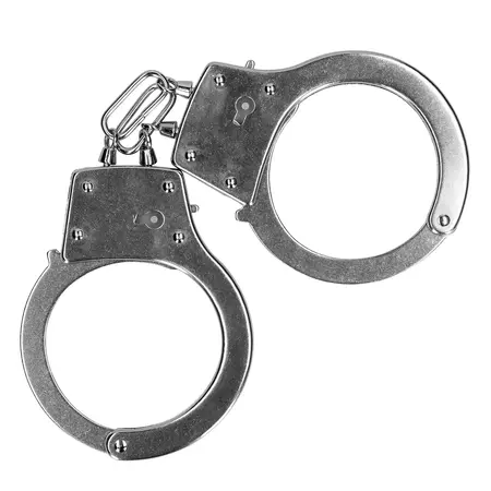 Ouch! Adjustable Metal Handcuffs Silver - Secure Locking System