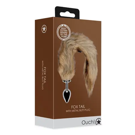 EasyToys Fox Tail Plug Brown - Metal Intimate Accessory with Fluffy Tail