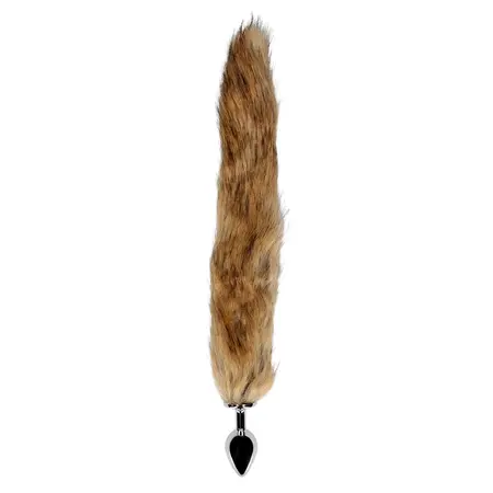 EasyToys Fox Tail Plug Brown - Metal Intimate Accessory with Fluffy Tail