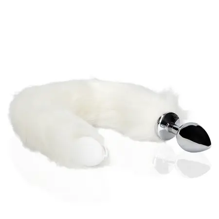 SINNERGEE Light-up Fox Tail Intimate System White - LED, Metal, Universal Size