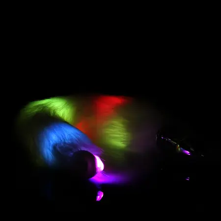 SINNERGEE Light-up Fox Tail Intimate System White - LED, Metal, Universal Size