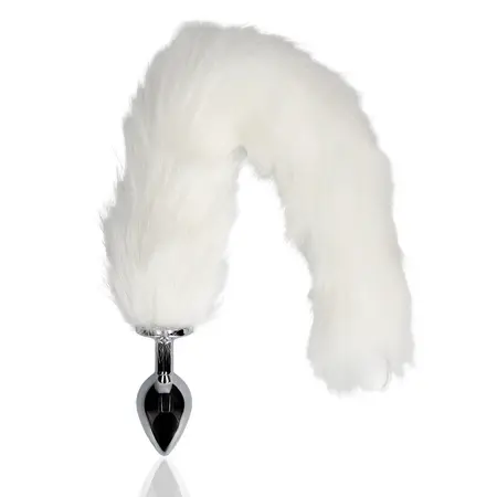 SINNERGEE Light-up Fox Tail Intimate System White - LED, Metal, Universal Size