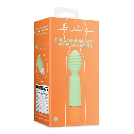Loveline Ribbed Mini Intimni Uređaj USB Punjenje Spring Sage 11.5 cm