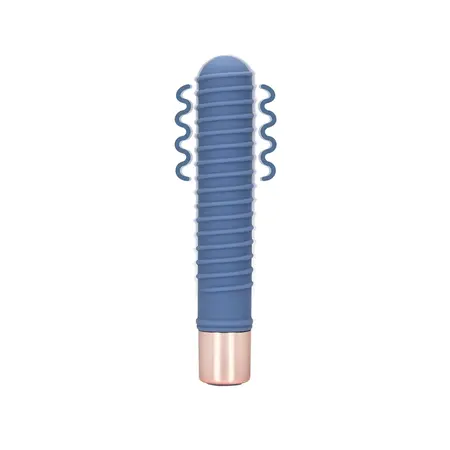 Loveline Ribbed Mini Intimni Uređaj Blue Horizon Kompaktna Veličina