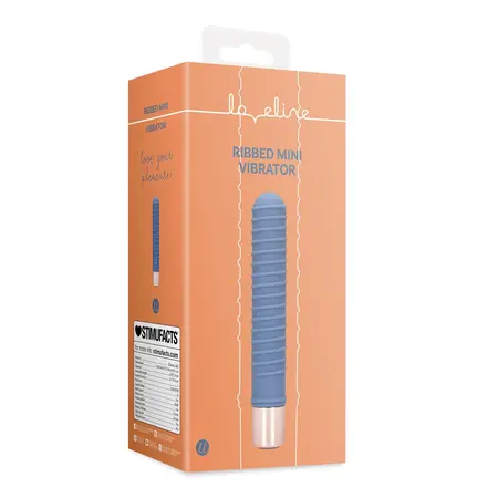 Loveline Ribbed Mini Intimni Uređaj Blue Horizon Kompaktna Veličina