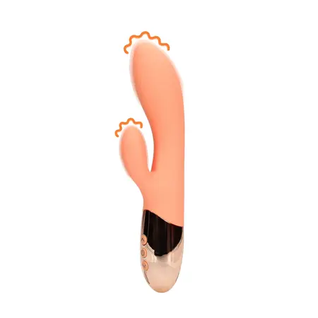 Loveline Ceramic Peach Dual Stimulation Intimate Massager Ultra Soft Silicone