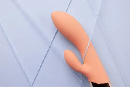 Loveline Ceramic Peach Dual Stimulation Intimate Massager Ultra Soft Silicone