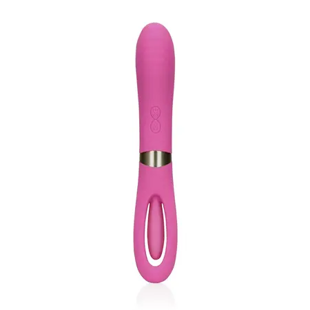 Loveline Dvostruki Flapping Vibrator Exuberant Pink Višebrzinski Silikon