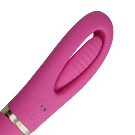 Loveline Dvostruki Flapping Vibrator Exuberant Pink Višebrzinski Silikon