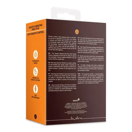 Loveline Smooth Vibrirajući Analni Čep sa Daljinskim Upravljanjem Licorice Black