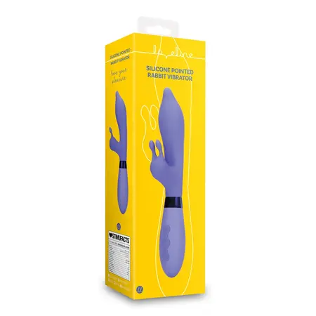 Loveline silikonski šiljasti vibrator za dualnu stimulaciju, roze, 20 cm