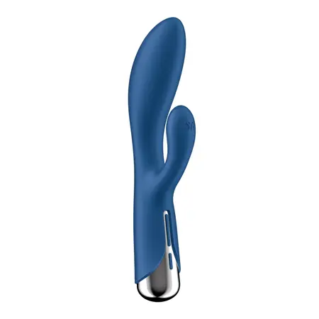 Satisfyer Spinning Rabbit 1 Blue - Rotating Head Vibrator, Silicone