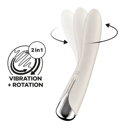 Satisfyer Spinning Vibe 1 intimni uređaj sa rotirajućim vrhom, bež