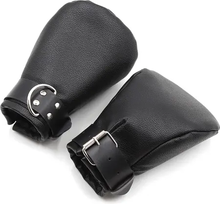 Ouch! Neoprene Lined Paw Mitts - Black, Adjustable, Universal Fit
