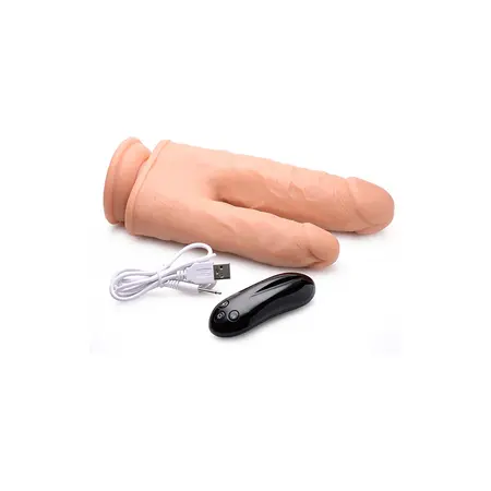 Double Shot Tečni Silikonski Dvostrani Model 20.5 cm Vibrirajući Sistem