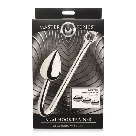 XR Brands Master Series Trainer Set with 3 Aluminum Alloy Plugs & Hook
