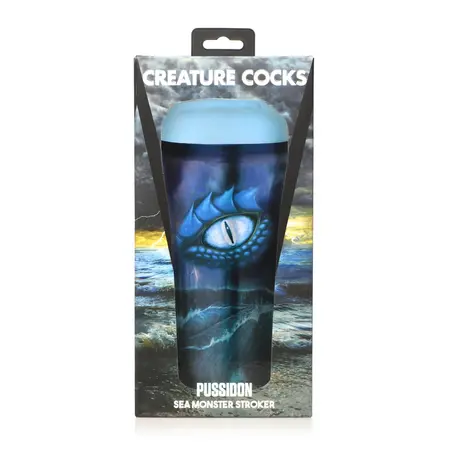 Pussidon Sea Monster Intimna Mašina Plava - Teksturirani rukav za stimulaciju