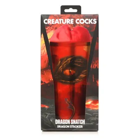 XR Brands Dragon Snatch Intimna Mašina Crvena Teksturirani rukav