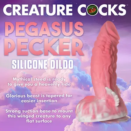Pegasus Pecker Krilati Silikonski Model Roze - Teksturirani Intimni Uređaj