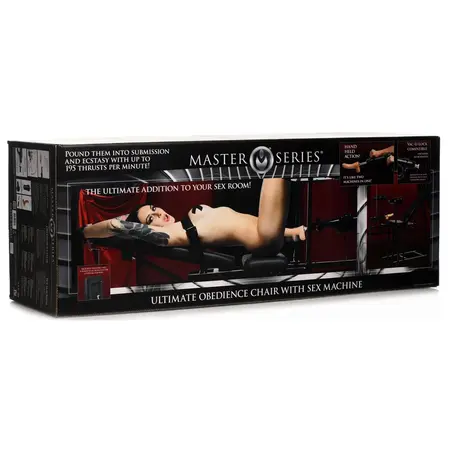 Master Series Obedience Chair Black - Adjustable Bondage System 199kg