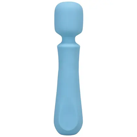 Euphoria Silicone Wand Vibrator Rechargeable Blue - Quiet Operation