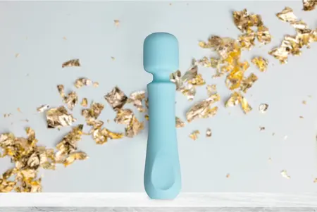Euphoria Silicone Wand Vibrator Rechargeable Blue - Quiet Operation