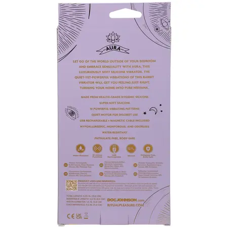 CalExotics Aura punjivi silikonski zeko vibrator Lila