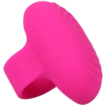 CalExotics Finger Vibe roze – punjivi silikonski prsten za stimulaciju