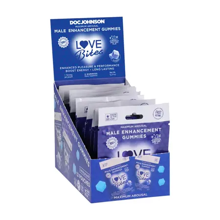With Love Bites Gummies for Men 12-Pack - Energy & Vitality Boost, 9g
