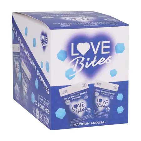 With Love Bites Gummies for Men 12-Pack - Energy & Vitality Boost, 9g